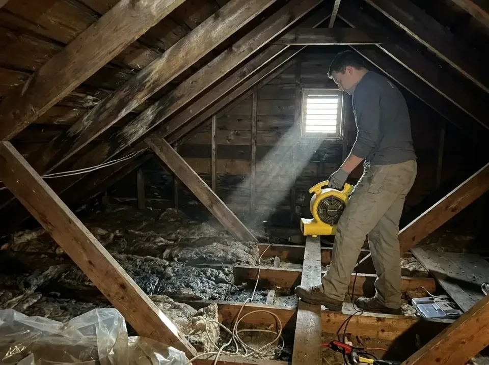 attic-water-damage-drying-proc-007 — frequently asked questions, Emergency Water Extraction & 24/7 Flood Response in Commerc…